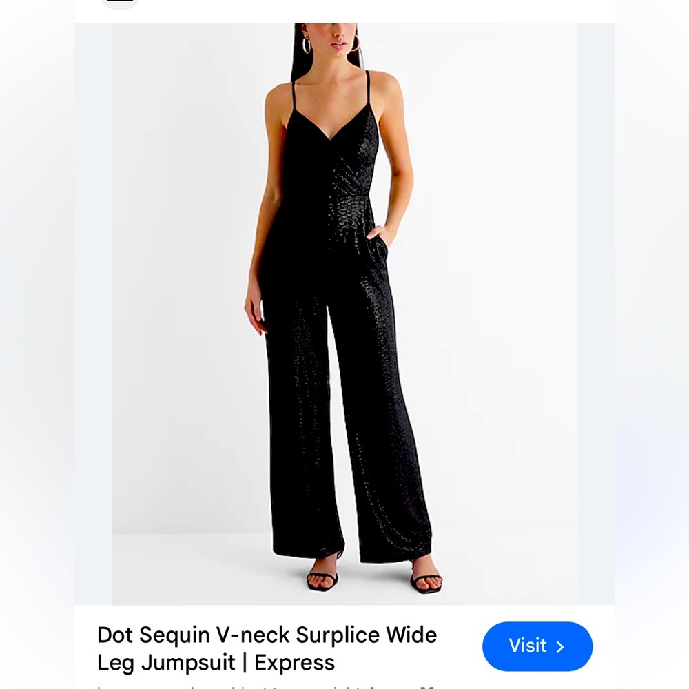 Express Black Sparkly Jumpsuit